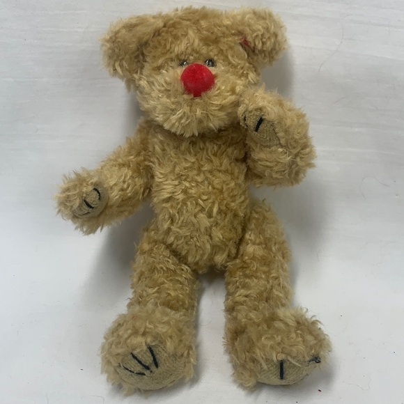 Vintage Piccadilly TY Bear With Red Nose & Moveable Arms & Legs - Tan, 1993 - Picture 2 of 8